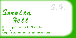 sarolta hell business card